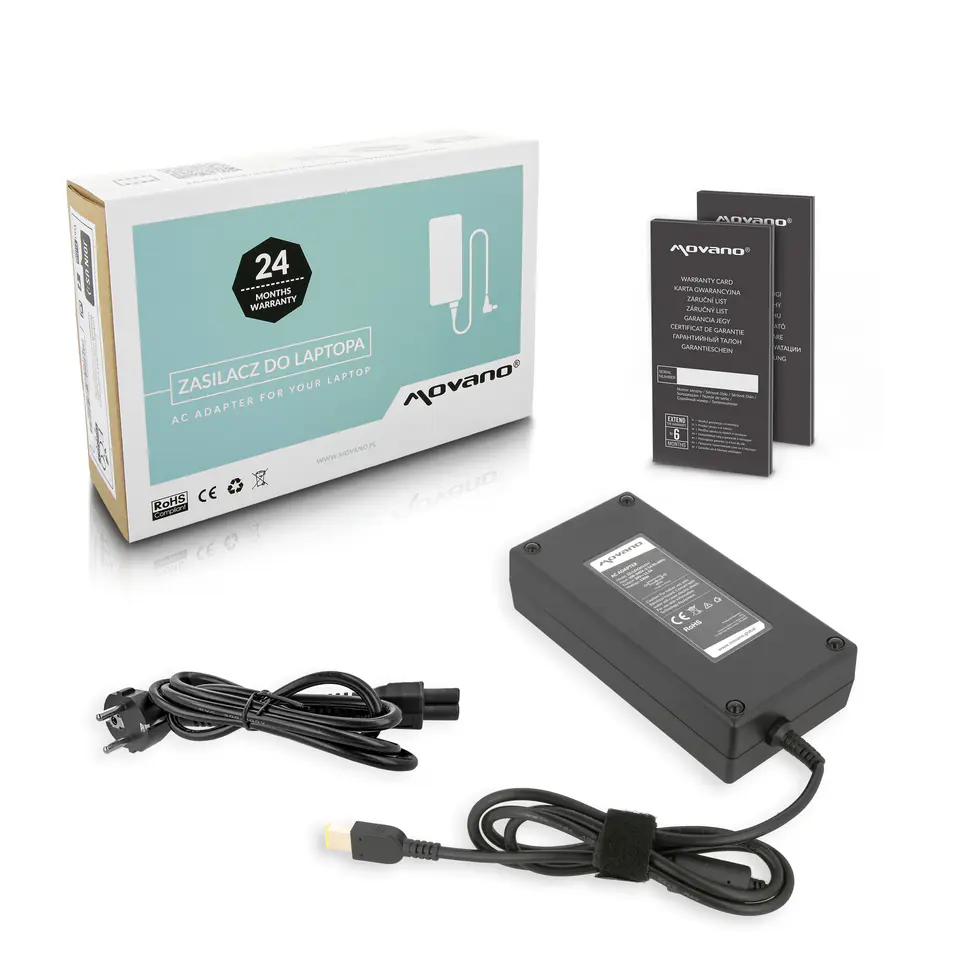 Zasilacz Movano 20v 11.5a (prostokątny 11.0x4.5 pin - Yoga) 230W do Lenovo w sklepie Wasserman.eu