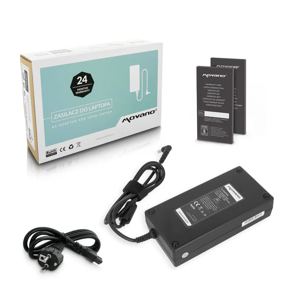 ⁨Zasilacz Movano 19.5v 11.8a (6.0x3.7 pin) 230W do Asus⁩ w sklepie Wasserman.eu