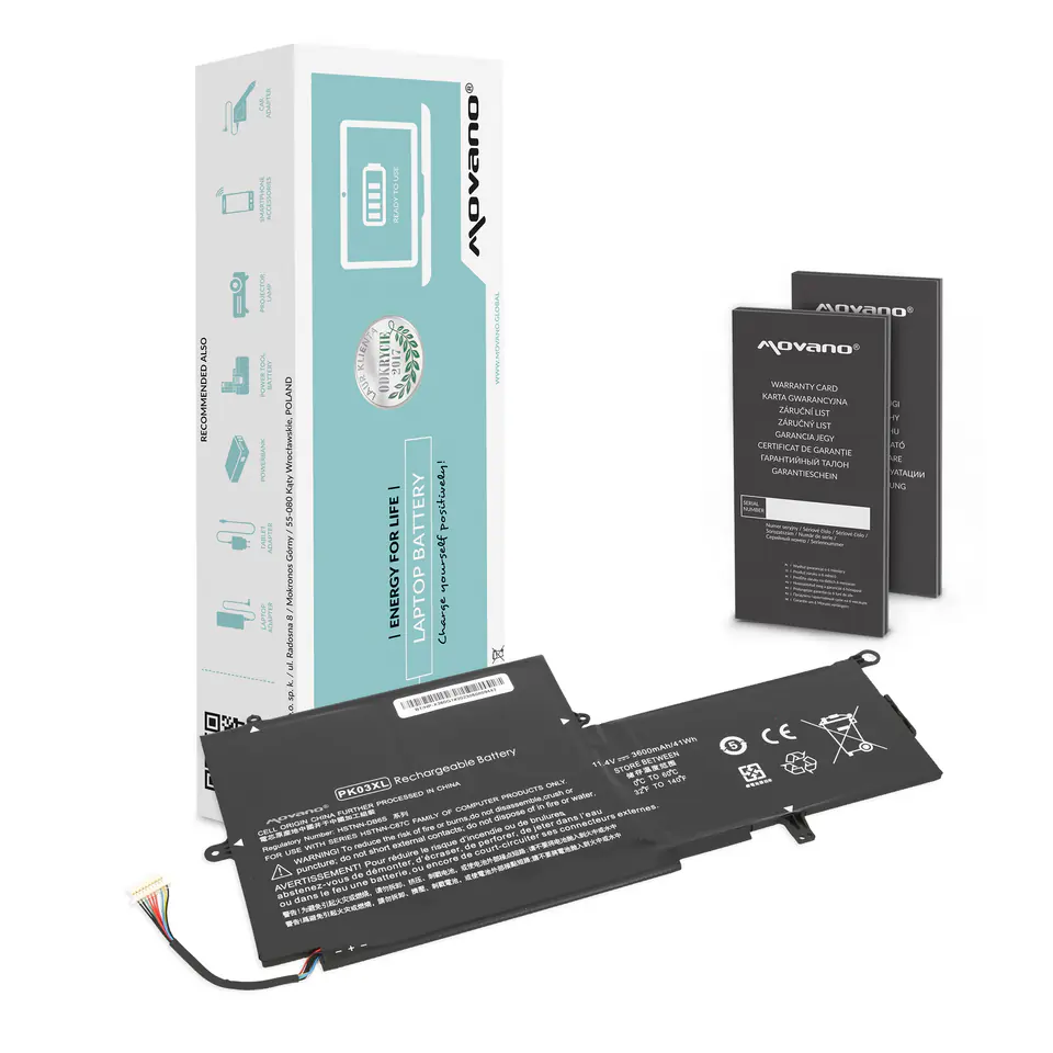 ⁨Bateria Movano do HP Envy x360 13, Spectre Pro x360 G1⁩ w sklepie Wasserman.eu
