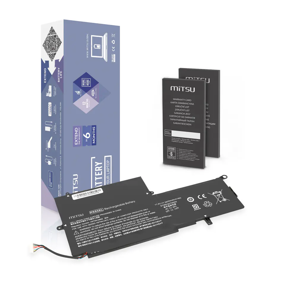 ⁨Bateria Mitsu do HP Envy x360 13, Spectre Pro x360 G1⁩ w sklepie Wasserman.eu