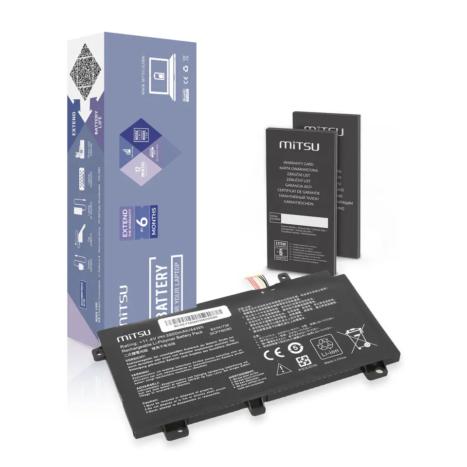 ⁨MITSU ASUS B31N1726 FX504 3900mAh 44Wh 11,4⁩ at Wasserman.eu