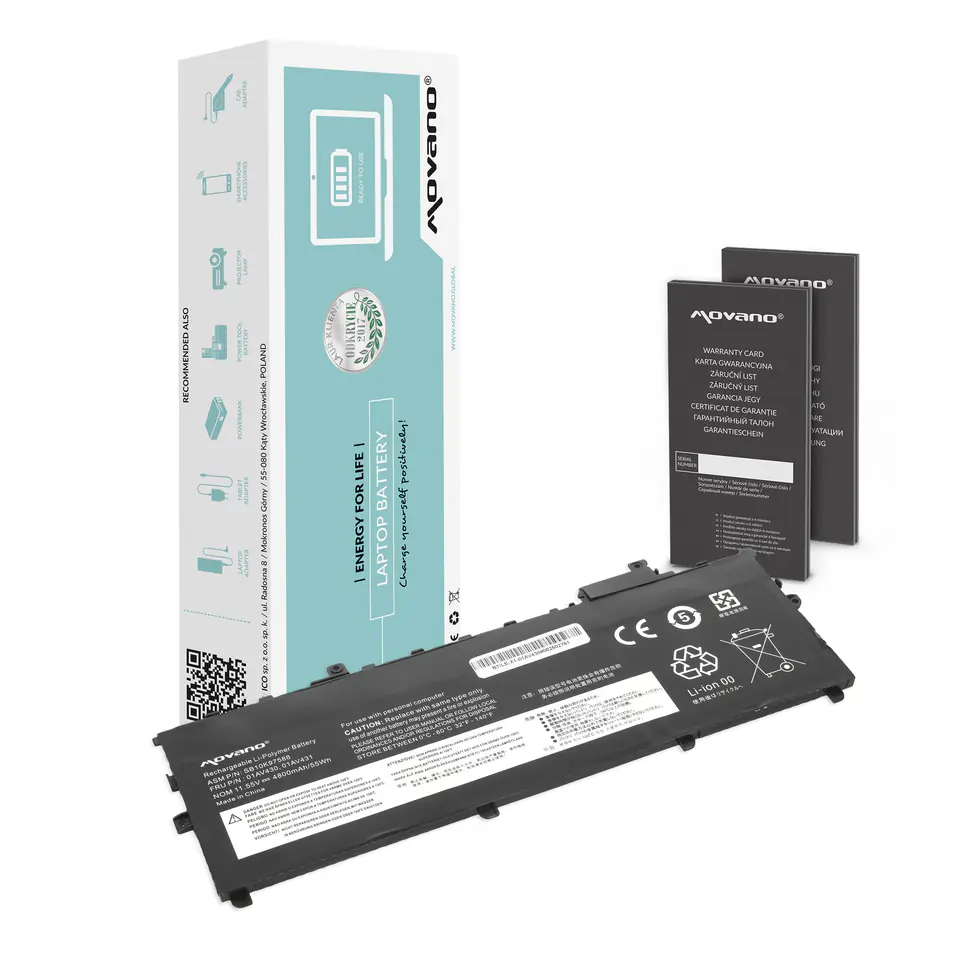 ⁨Bateria Movano do Lenovo Thinkpad X1 Carbon 2018, G6 (gen5, gen6)⁩ w sklepie Wasserman.eu