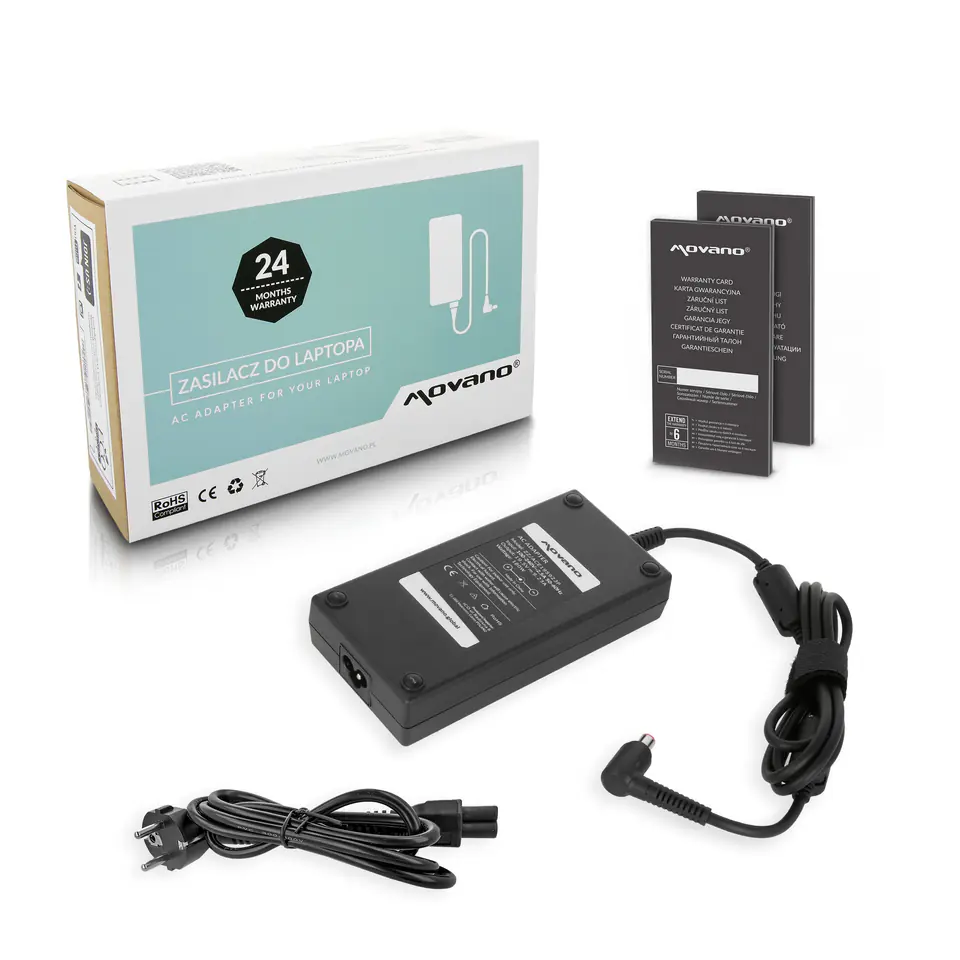Zasilacz Movano 19.5v 9.23a (7.4x5.0 pin) 180W do MSI w sklepie Wasserman.eu