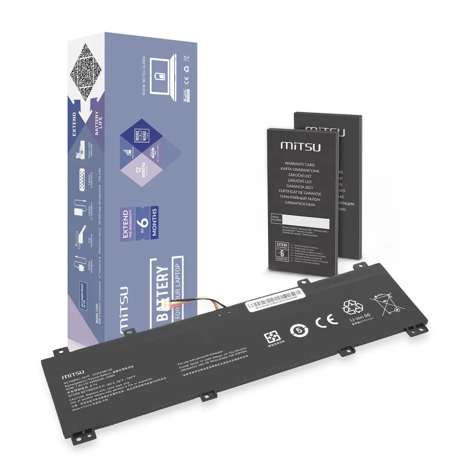 ⁨MITSU LENOVO IDEAPAD 100S-14IBR 4400mAh 7,6V⁩ at Wasserman.eu