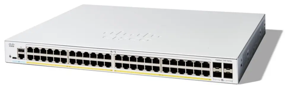 ⁨Cisco Catalyst 1200-48P-4G Smart Switch, 48 Port GE, PoE, 4x1GE SFP, Limited Lifetime Protection (C1200-48P-4G)⁩ at Wasserman.eu