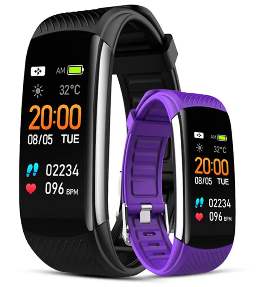⁨Smartband Giewont Black GW200-3 + Purple Strap⁩ at Wasserman.eu