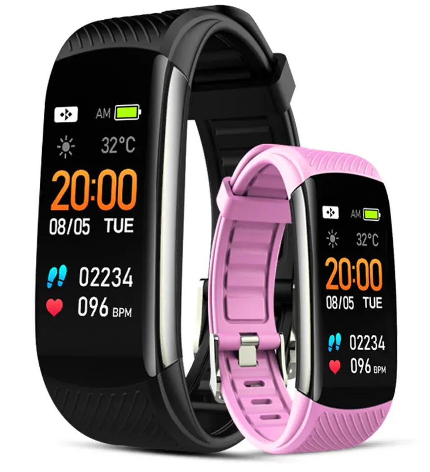 ⁨Smartband Giewont Black GW200-4 + strap pink⁩ at Wasserman.eu