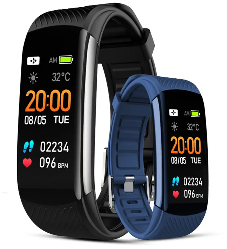 ⁨Smartband Giewont Black GW200-6 + Navy Strap⁩ at Wasserman.eu