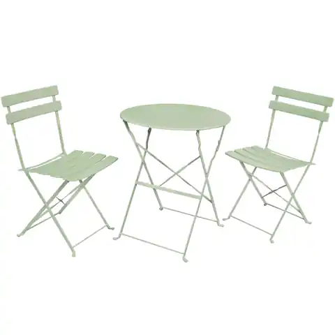 ⁨Zestaw balkonowy Orion stół + 2 krzesła Zielony⁩ w sklepie Wasserman.eu