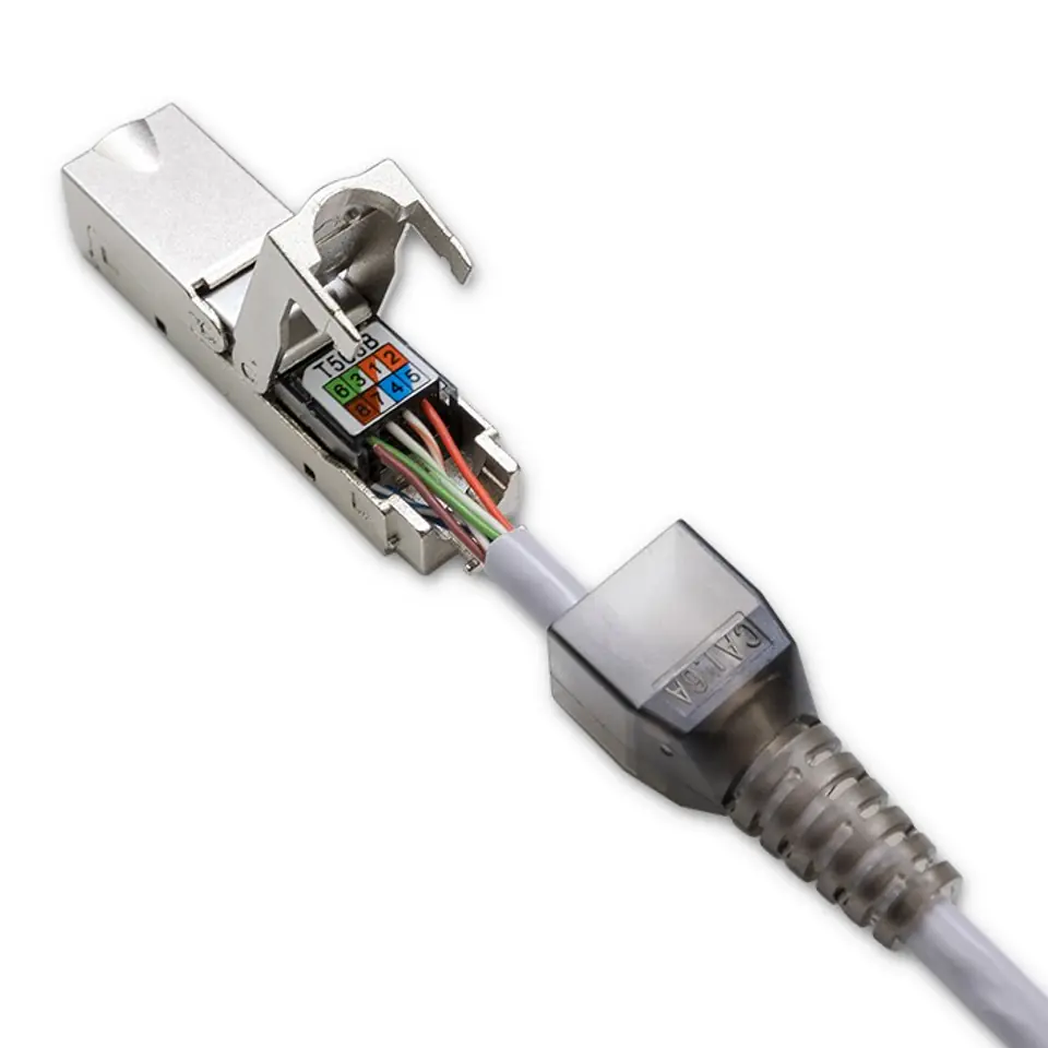 ⁨RJ45 toolless STP plug CAT6A, JACK PIN⁩ at Wasserman.eu