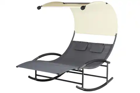 ⁨Daybed garden lounger with visor swing⁩ at Wasserman.eu