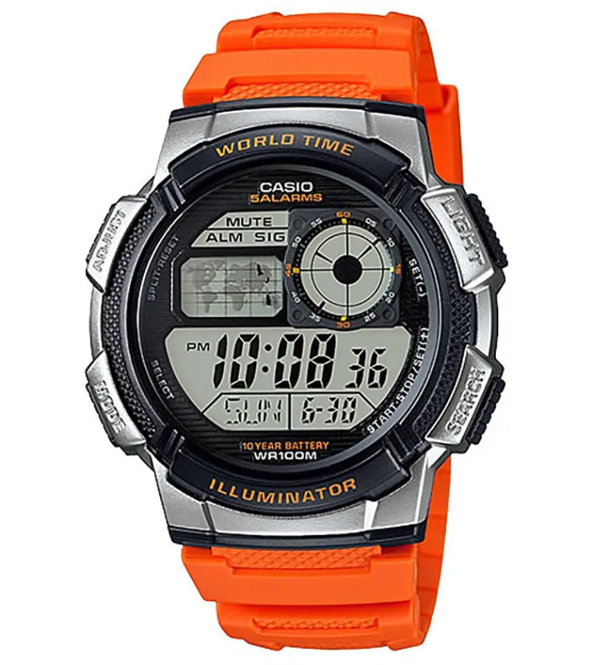 ⁨ZEGAREK MĘSKI CASIO AE-1000W 4BV (zd073d) - WORLD TIME + BOX⁩ w sklepie Wasserman.eu