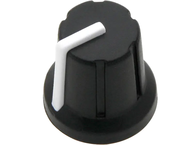 Gałka pot N-1 oś 6mm biała 16mm w sklepie Wasserman.eu