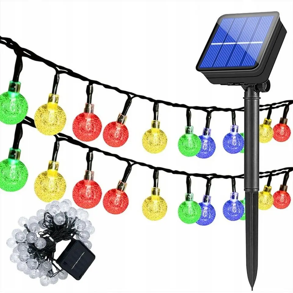 ⁨LAMPA SOLARNA OGRODOWA GIRLANDA ŁAŃCUCH SOLARNY 4,9M 40LED MULTIKOLOR⁩ w sklepie Wasserman.eu