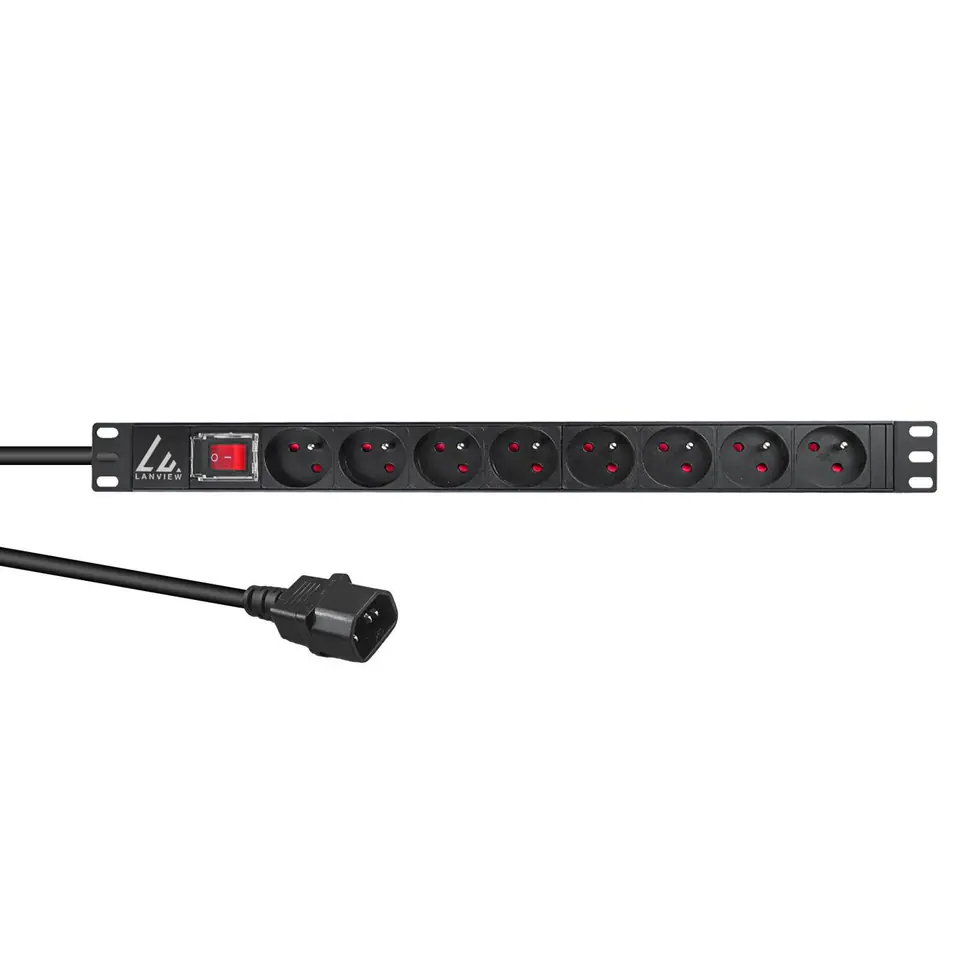 ⁨Lanview 19'' rack mount power strip,⁩ w sklepie Wasserman.eu