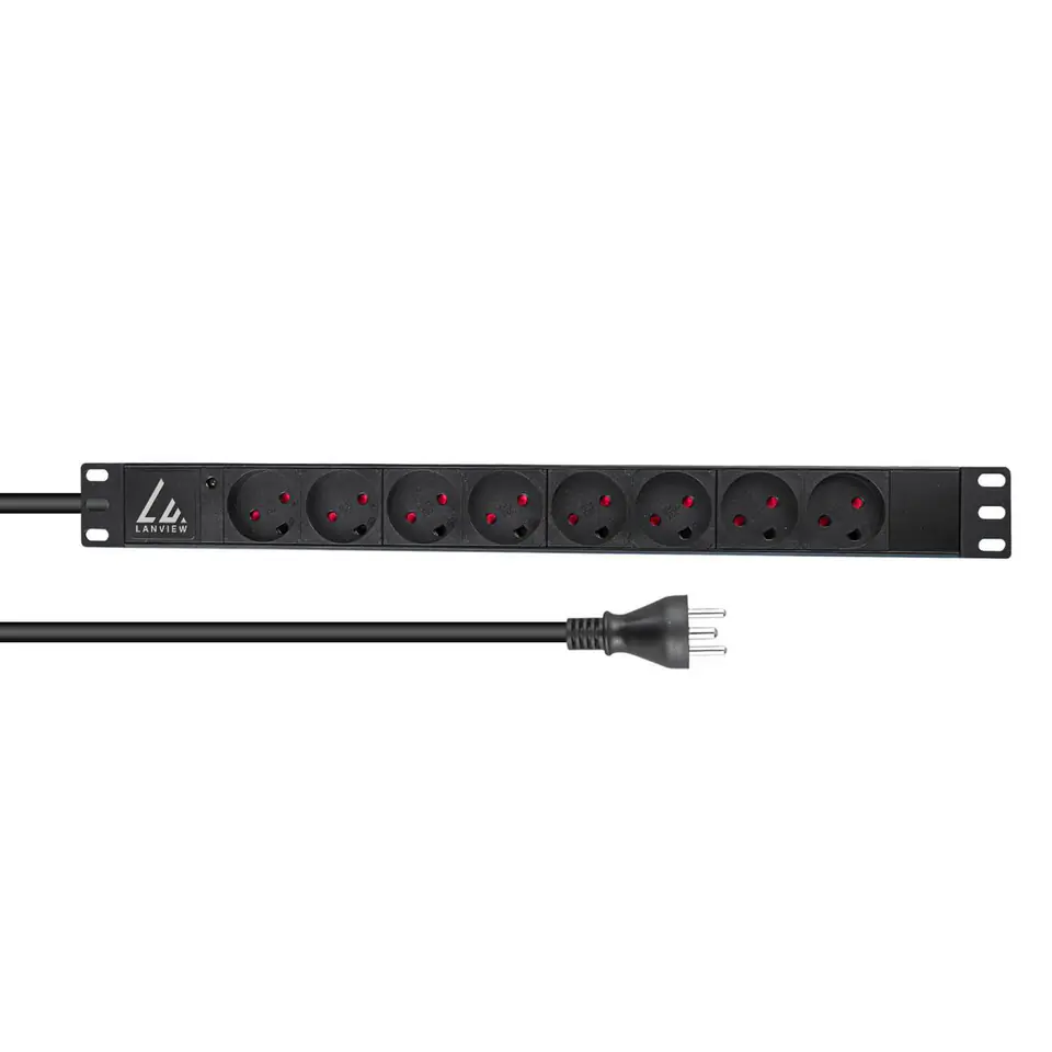 ⁨Lanview 19'' rack mount power strip,⁩ w sklepie Wasserman.eu