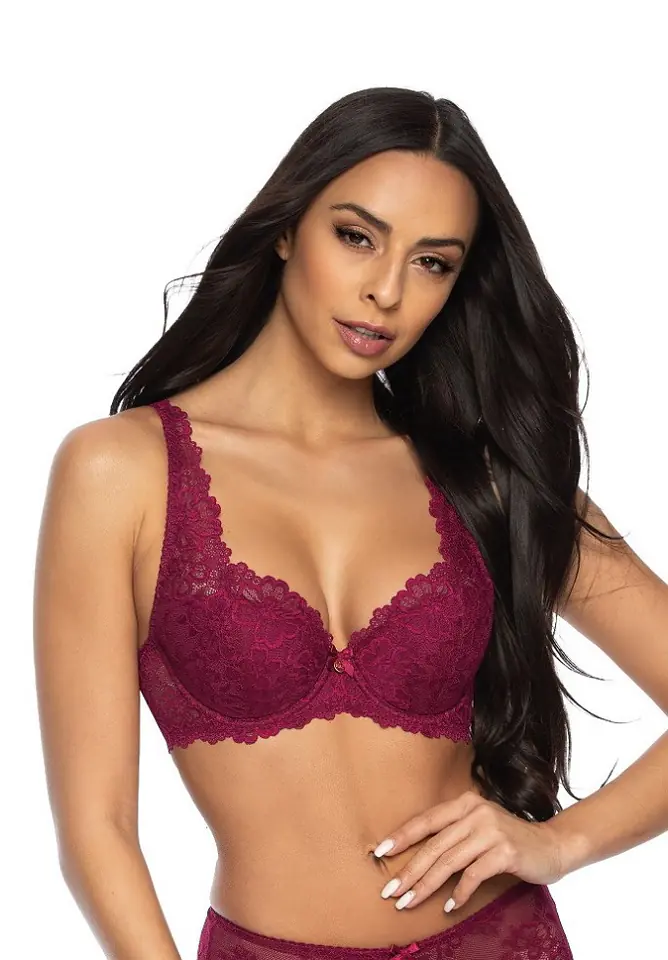 ⁨BIUSTONOSZ MAT M-053/22 CARMELA BURGUND (kolor burgund, rozmiar 75B)⁩ w sklepie Wasserman.eu