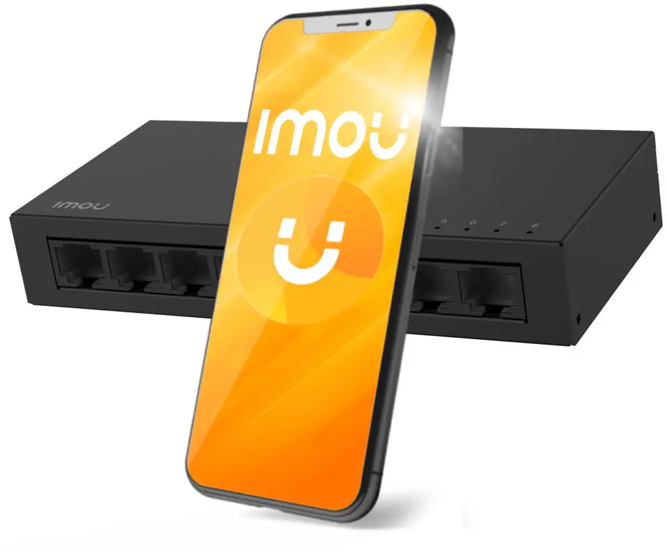 ⁨Switch Imou 8-portowy SF108 metalowa obudowa 100Mbps⁩ w sklepie Wasserman.eu