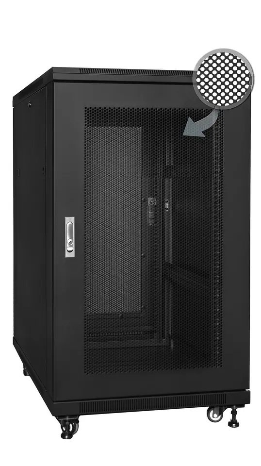 ⁨SQ6115DPII/B - szafa Rack 19'' szybkiego montażu - 600x1000x15U⁩ w sklepie Wasserman.eu