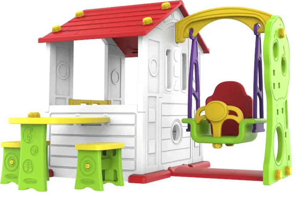Domek ogrodowy 3w1 dla dzieci Czerwony dach w sklepie Wasserman.eu