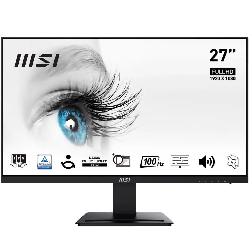 ⁨Monitor MSI PRO MP273A (27.1" /100Hz /1920 x 1080 /Czarny)⁩ w sklepie Wasserman.eu