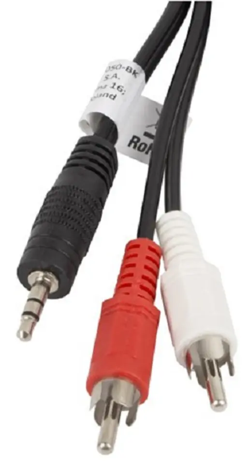 ⁨LANBERG CA-MJRC-10CC-0050-BK 5m /s1x MiniJack 3.5 mm 2x RCA⁩ w sklepie Wasserman.eu