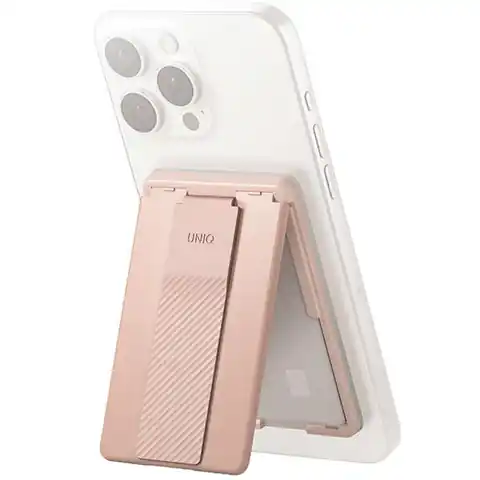⁨UNIQ Heldro ID magnetyczny portfel z podpórką i opaską różowy/blush pink⁩ w sklepie Wasserman.eu