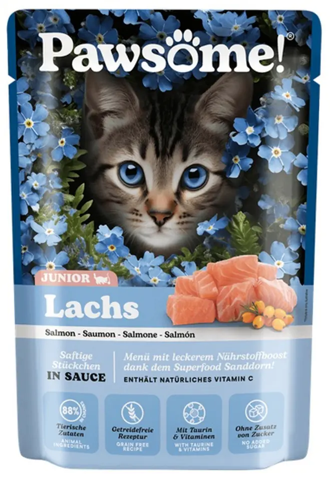 ⁨Pawsome Junior Lachs - łosoś saszetka 85g⁩ w sklepie Wasserman.eu
