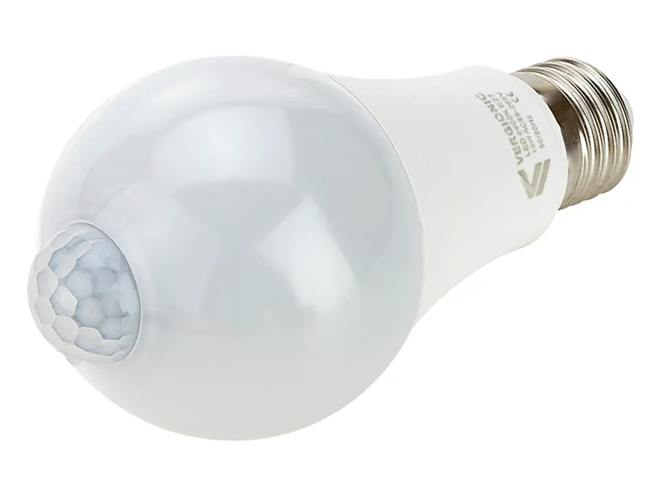 ⁨Żarówka LED E27 12W 230V b.neutralna z czujnikiem ruchu⁩ w sklepie Wasserman.eu