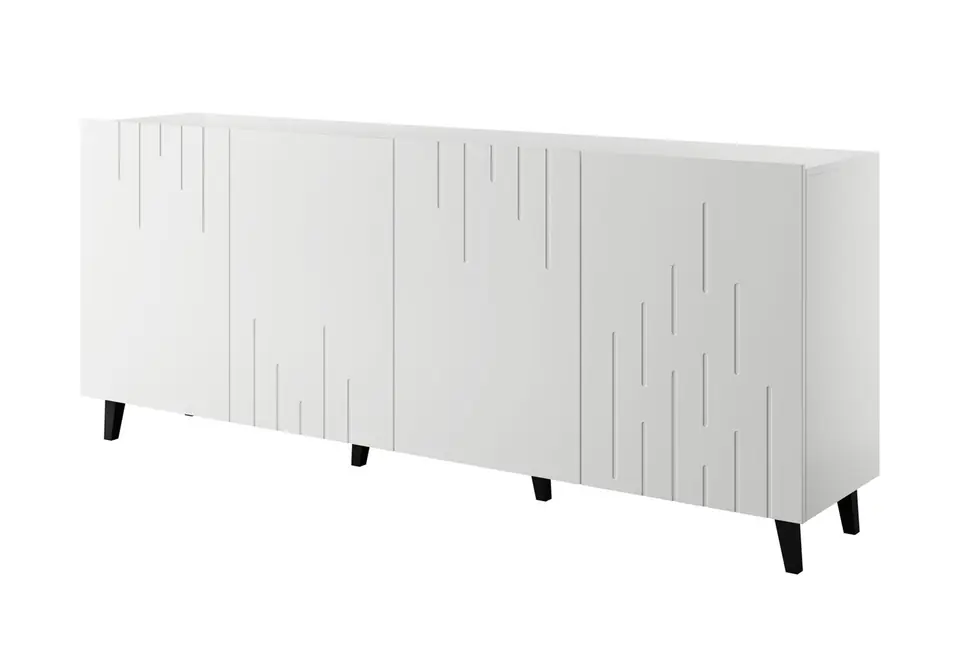 ⁨BARI chest of drawers 200x42x82 white matt⁩ at Wasserman.eu