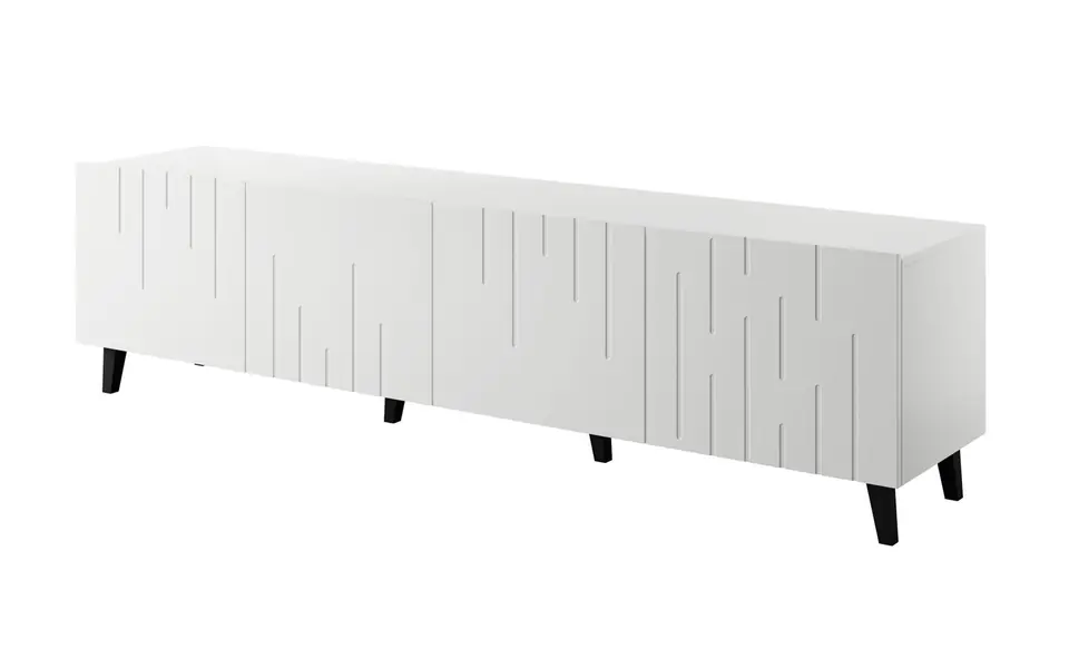 ⁨RTV cabinet BARI 200x42x52 white matt⁩ at Wasserman.eu