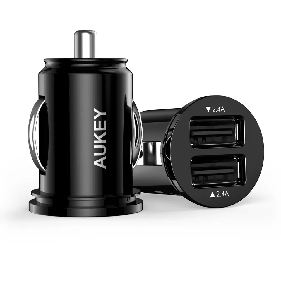 ⁨AUKEY CC-S1 Mini mobile device charger 2xUSB-A 24W 4.8A Black Auto⁩ at Wasserman.eu