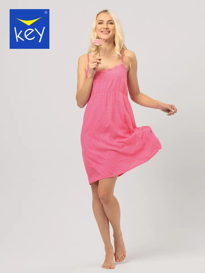⁨KOSZULA KEY LND-562 A24 (kolor różowy, rozmiar L)⁩ w sklepie Wasserman.eu