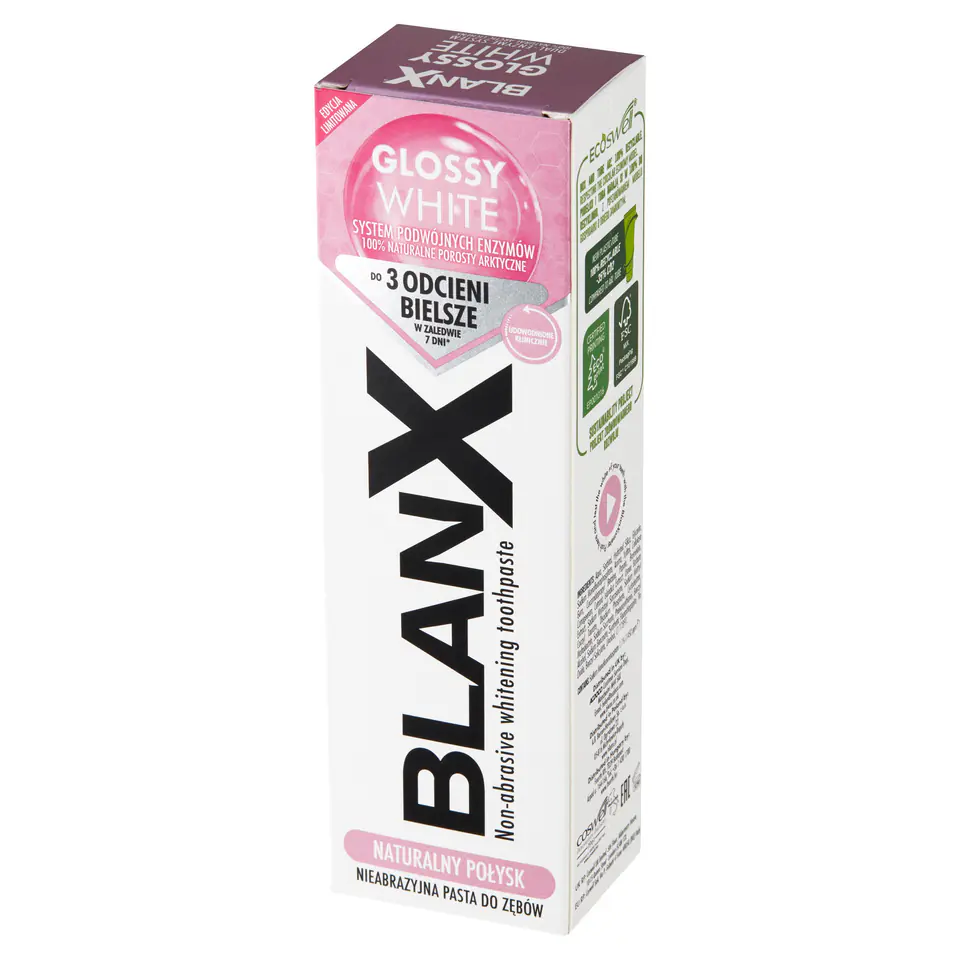 ⁨BLANX Wybielająca Pasta do zębów Glossy White 75ml⁩ w sklepie Wasserman.eu