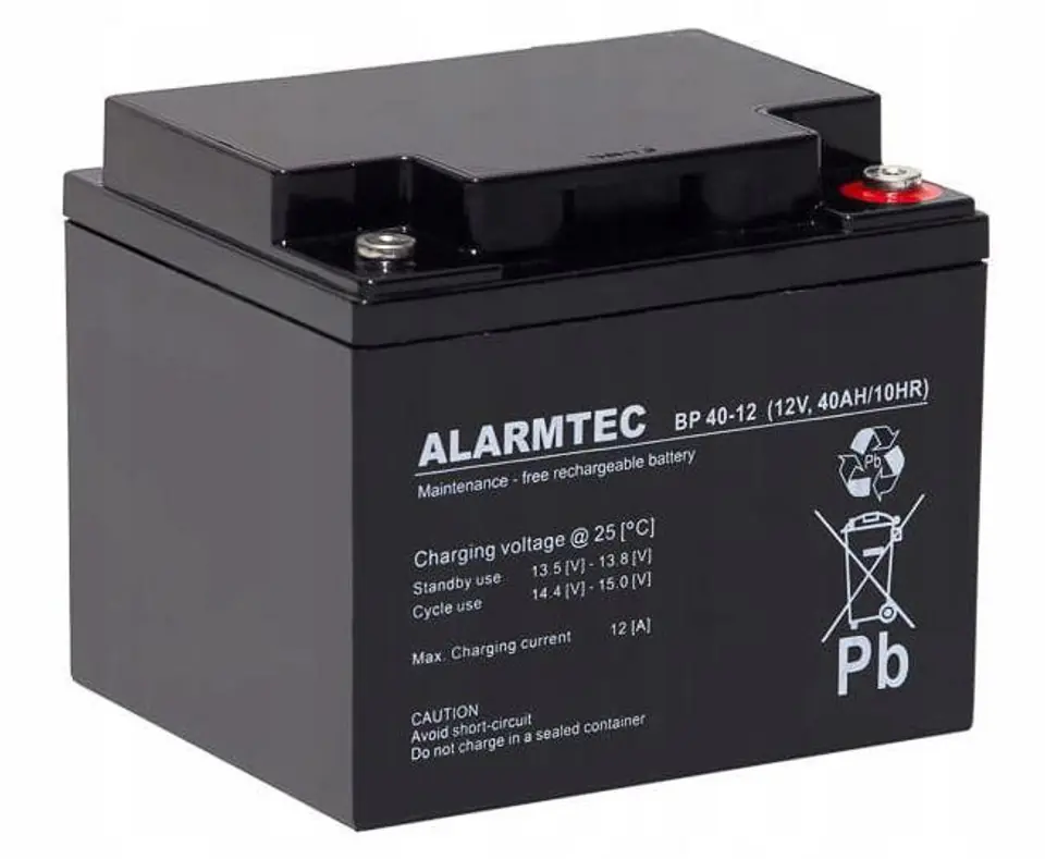 ⁨ALARMTEC BP Series AGM Battery 12V 40Ah⁩ at Wasserman.eu