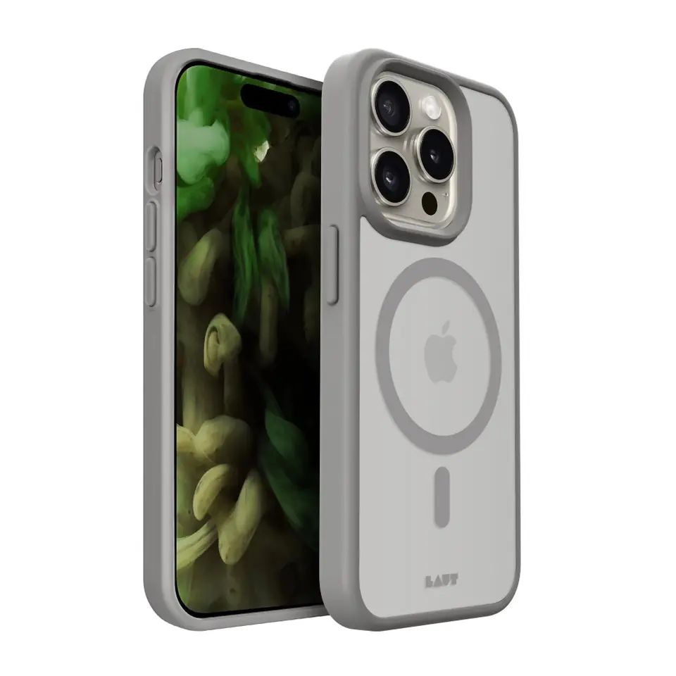 ⁨LAUT Huex Protect - obudowa ochronna do iPhone 15 Pro Max kompatybilna z MagSafe (grey)⁩ w sklepie Wasserman.eu