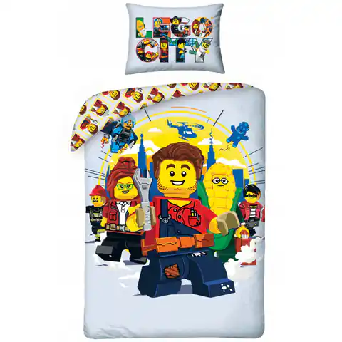 ⁨Pościel bawełna 140x200+1p70x90 Lego City⁩ w sklepie Wasserman.eu