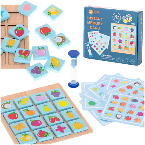 ⁨Puzzle wooden board game memory fruit and kszt⁩ at Wasserman.eu