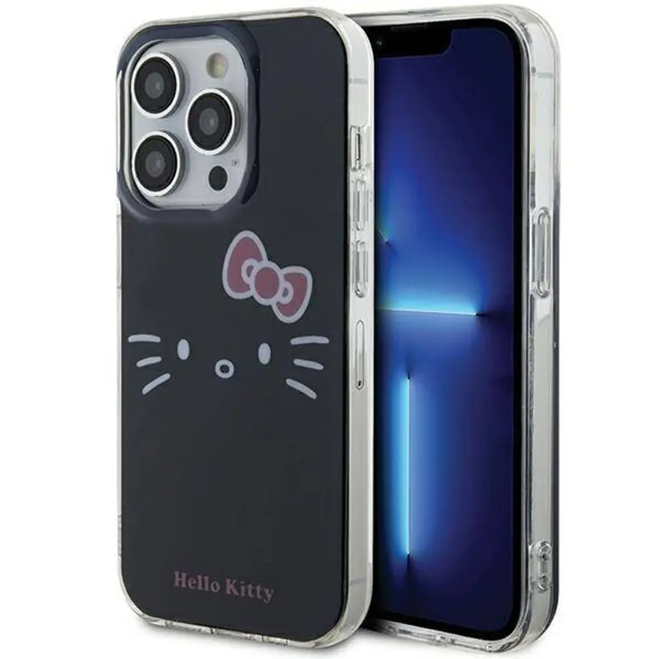 ⁨Oryginalne Etui IPHONE 13 PRO MAX Hello Kitty Hardcase IML Kitty Face (HKHCP13XHKHLK) czarne⁩ w sklepie Wasserman.eu