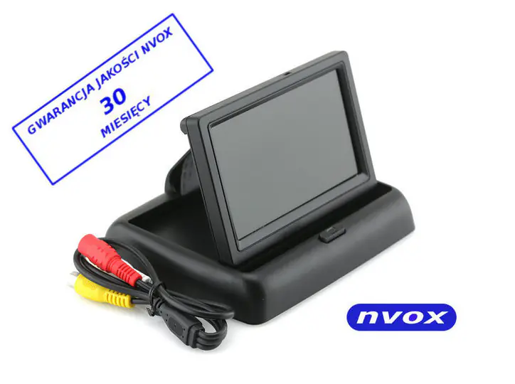 ⁨Monitor samochodowy cofania lub wolnostojący LCD 4,3cali cala AV 12V... (NVOX RM403)⁩ w sklepie Wasserman.eu