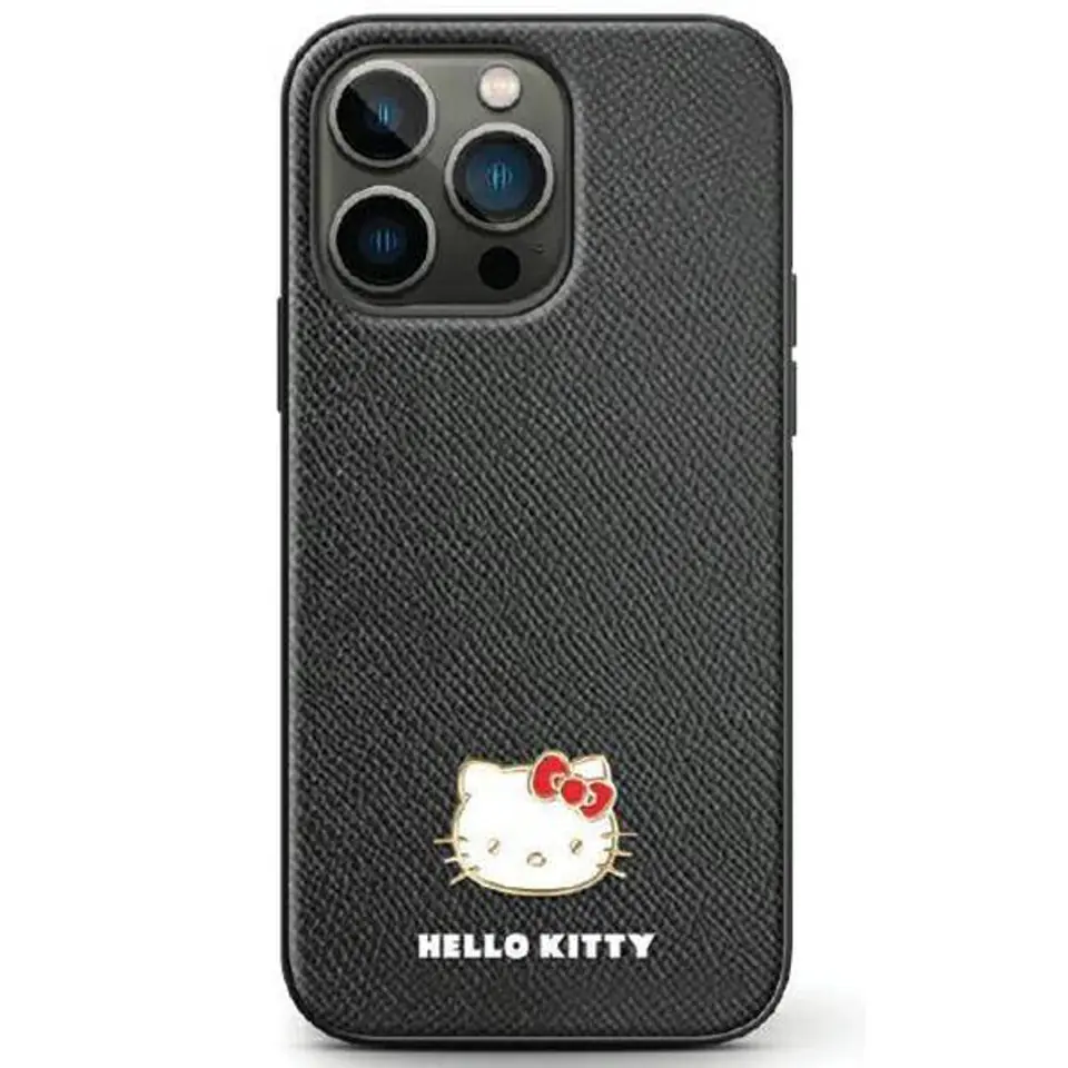 ⁨Oryginalne Etui SAMSUNG GALAXY Z FLIP 5 Hello Kitty Hardcase Metal Logo Kitty Head (HKHCZF5PGHDLMK) czarne⁩ w sklepie Wasserman.eu