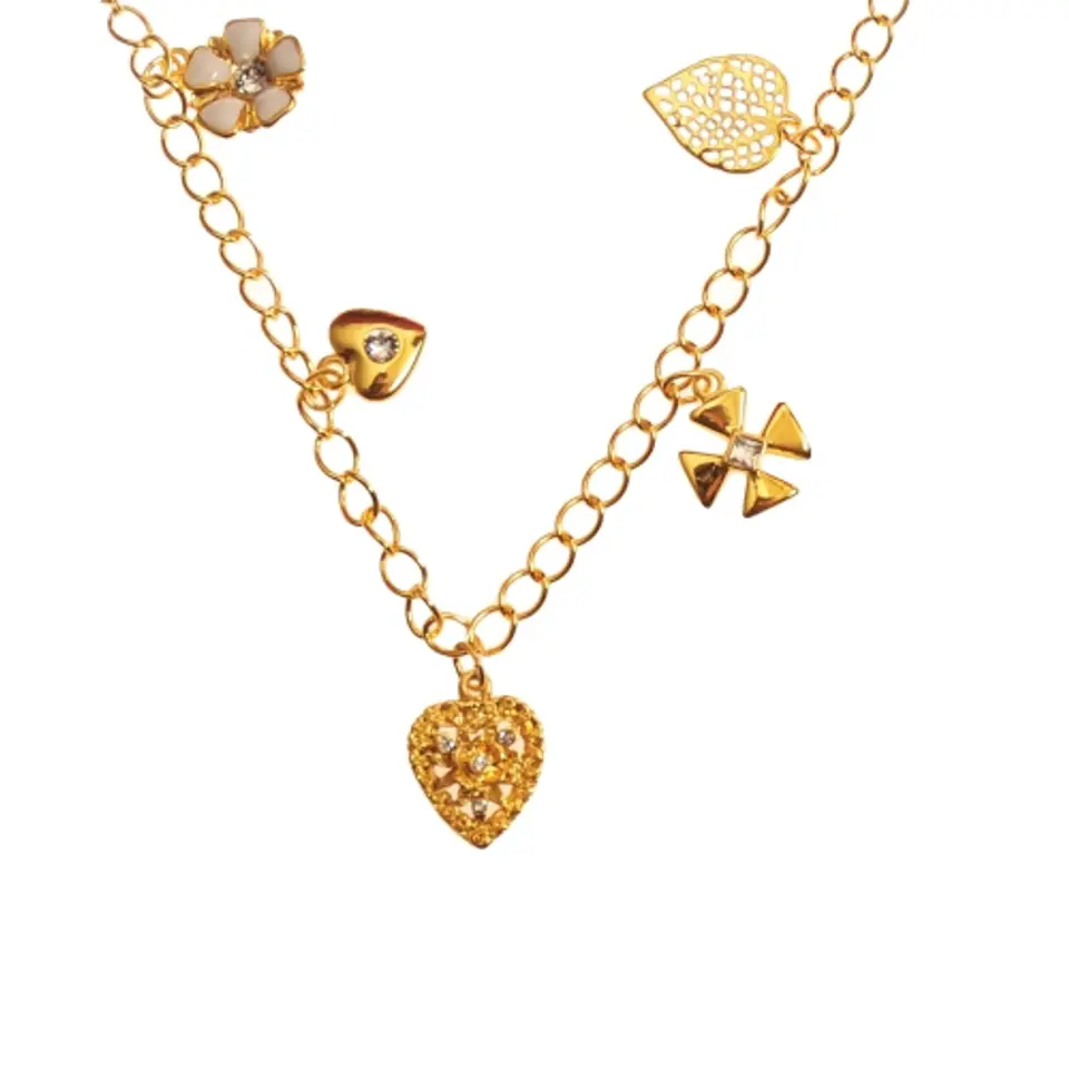 Bracelet with pendants pattern 4 (B11478AU) at Wasserman.eu
