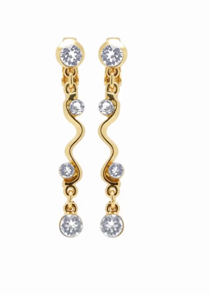 ⁨Long clips with Swarovski crystals (E8153AU)⁩ at Wasserman.eu