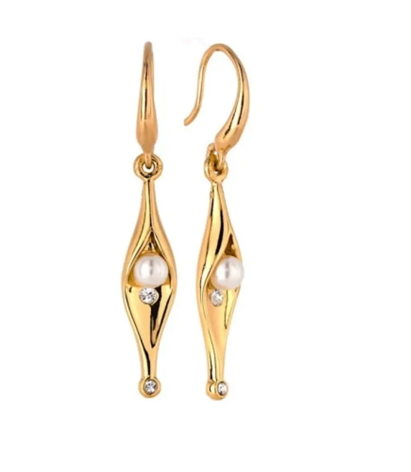 ⁨Pearl boat earrings (P12126AU)⁩ at Wasserman.eu