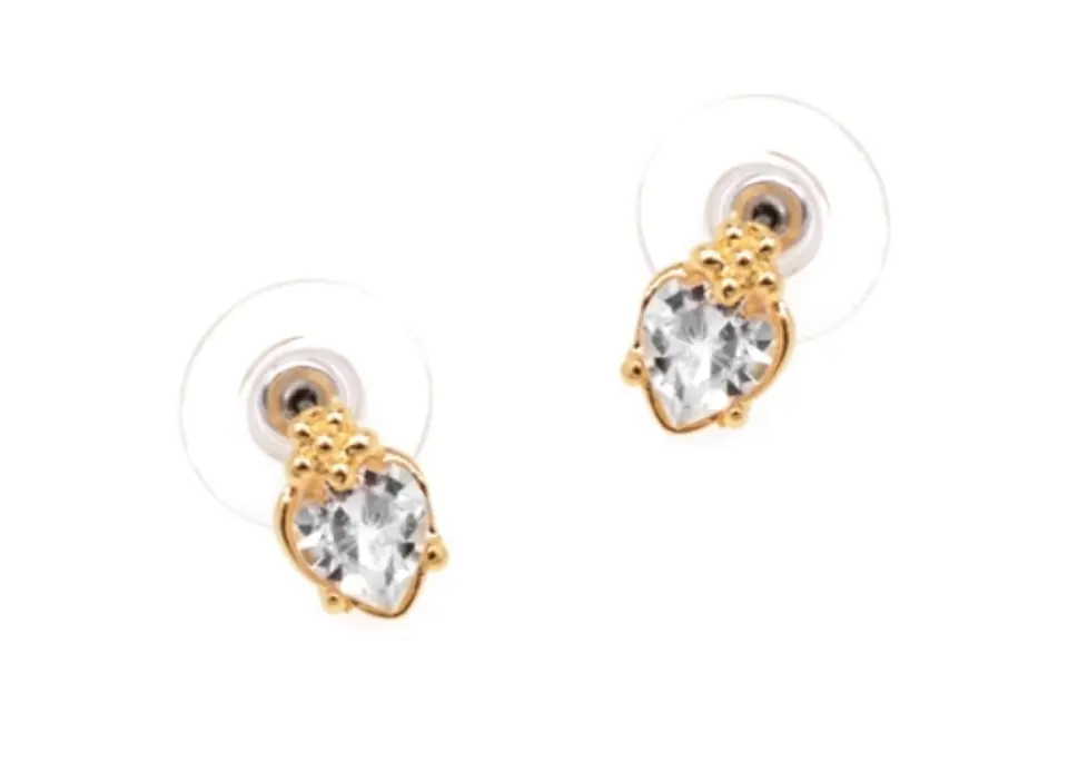 ⁨Crystal heart earrings (P12184AU)⁩ at Wasserman.eu