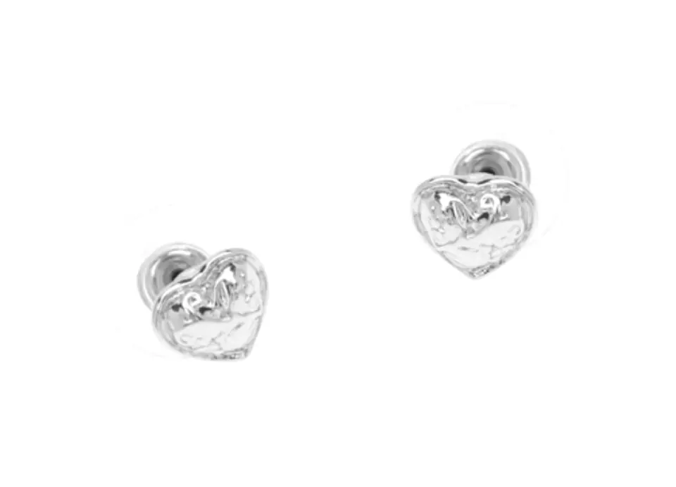 ⁨Small heart earrings (P6972AG)⁩ at Wasserman.eu