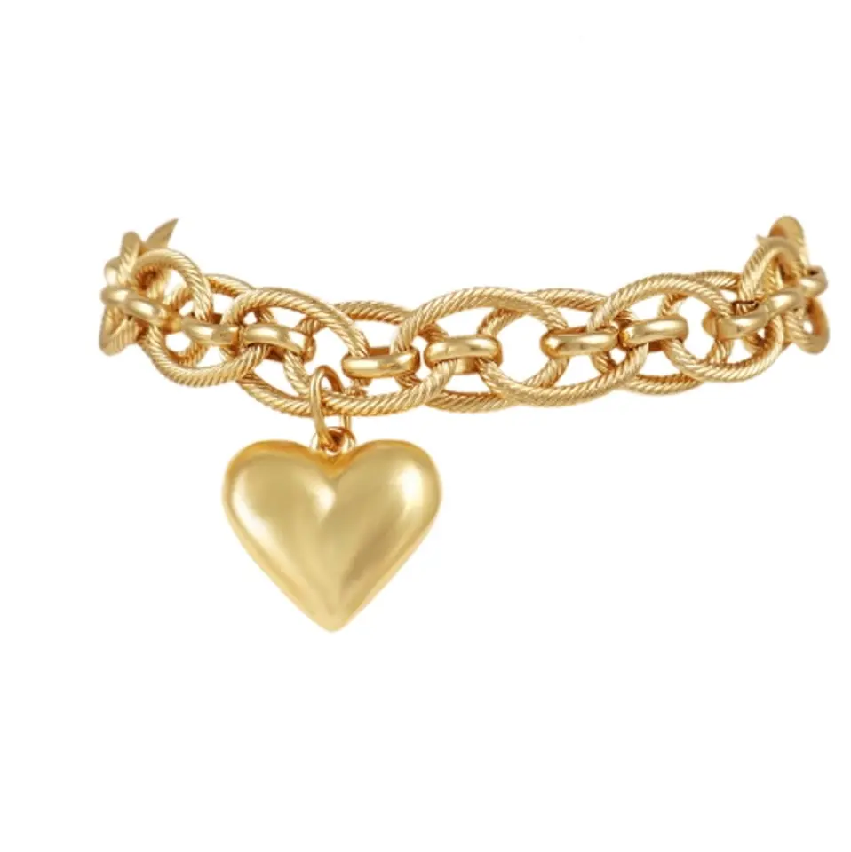 ⁨Bransoletka z pękatym sercem (B23/LAT/60AU)⁩ w sklepie Wasserman.eu