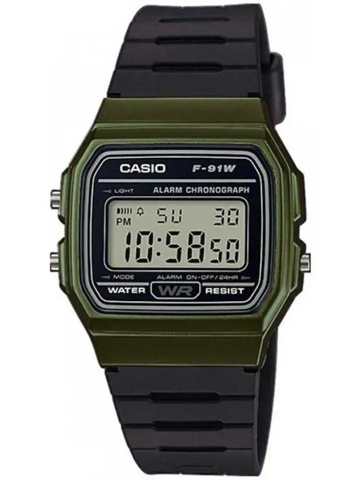 ⁨ZEGAREK MĘSKI CASIO F-91WM-3AER (zd102f) + BOX⁩ w sklepie Wasserman.eu