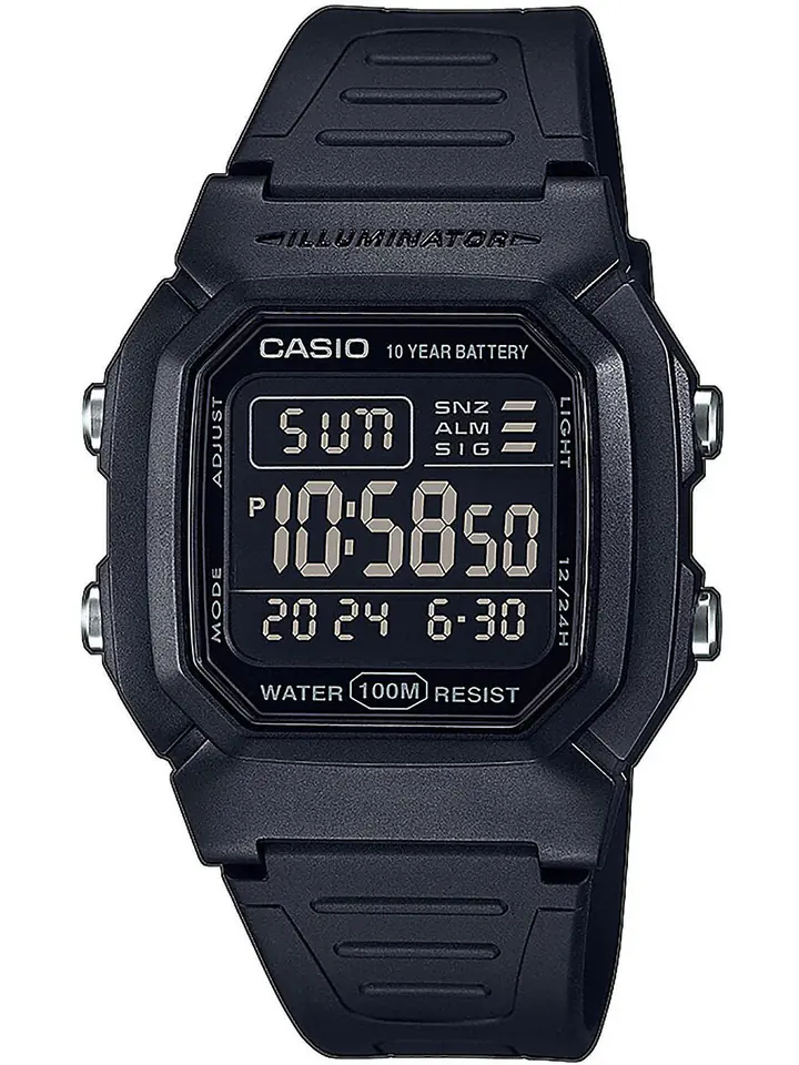 ⁨ZEGAREK MĘSKI CASIO W-800H-1BVES KLASYKA + BOX⁩ w sklepie Wasserman.eu