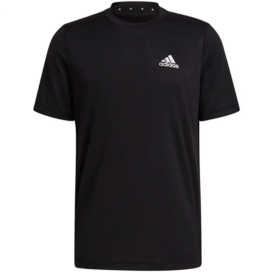 ⁨Koszulka adidas D2M Plain M GM (kolor Czarny, rozmiar S)⁩ w sklepie Wasserman.eu